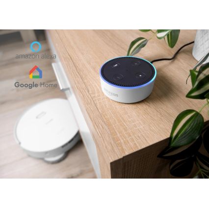 Concept VR4050 - Smart 2-i-1 robotstøvsuger med moppe OPTIMUS AQUA PRO LASER 3D, 600 W/230 V, 5200 mAh, Wi-Fi, hvid