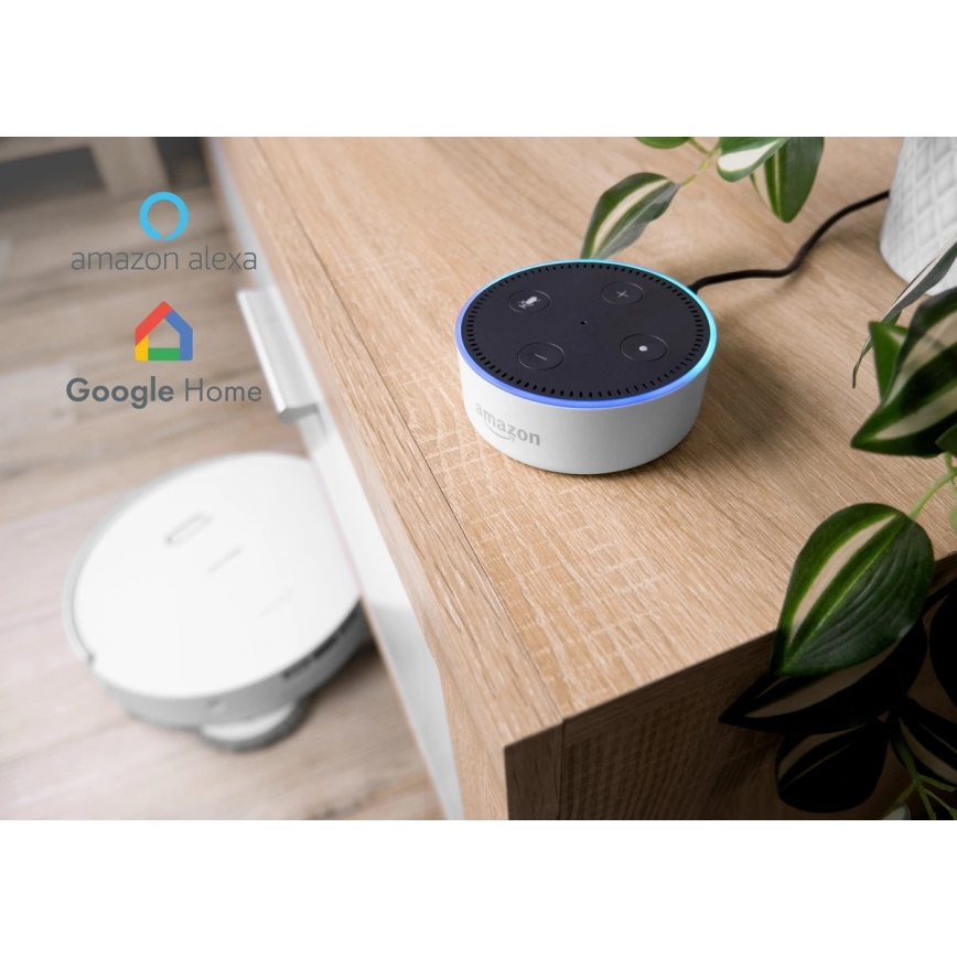 Concept VR4050 - Smart 2-i-1 robotstøvsuger med moppe OPTIMUS AQUA PRO LASER 3D, 600 W/230 V, 5200 mAh, Wi-Fi, hvid