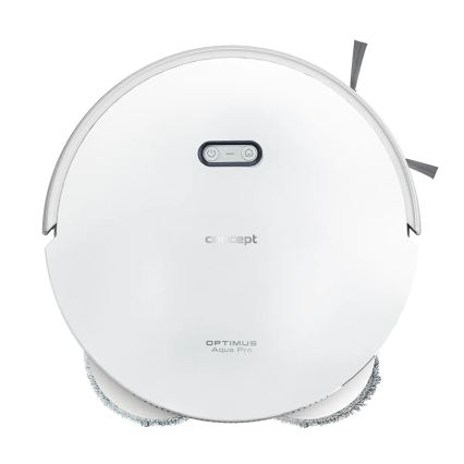 Concept VR4050 - Smart 2-i-1 robotstøvsuger med moppe OPTIMUS AQUA PRO LASER 3D, 600 W/230 V, 5200 mAh, Wi-Fi, hvid