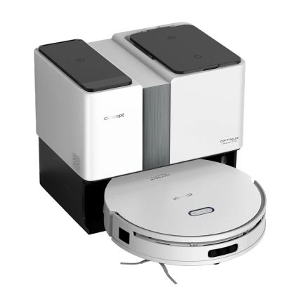 Concept VR4050 - Smart 2-i-1 robotstøvsuger med moppe OPTIMUS AQUA PRO LASER 3D, 600 W/230 V, 5200 mAh, Wi-Fi, hvid