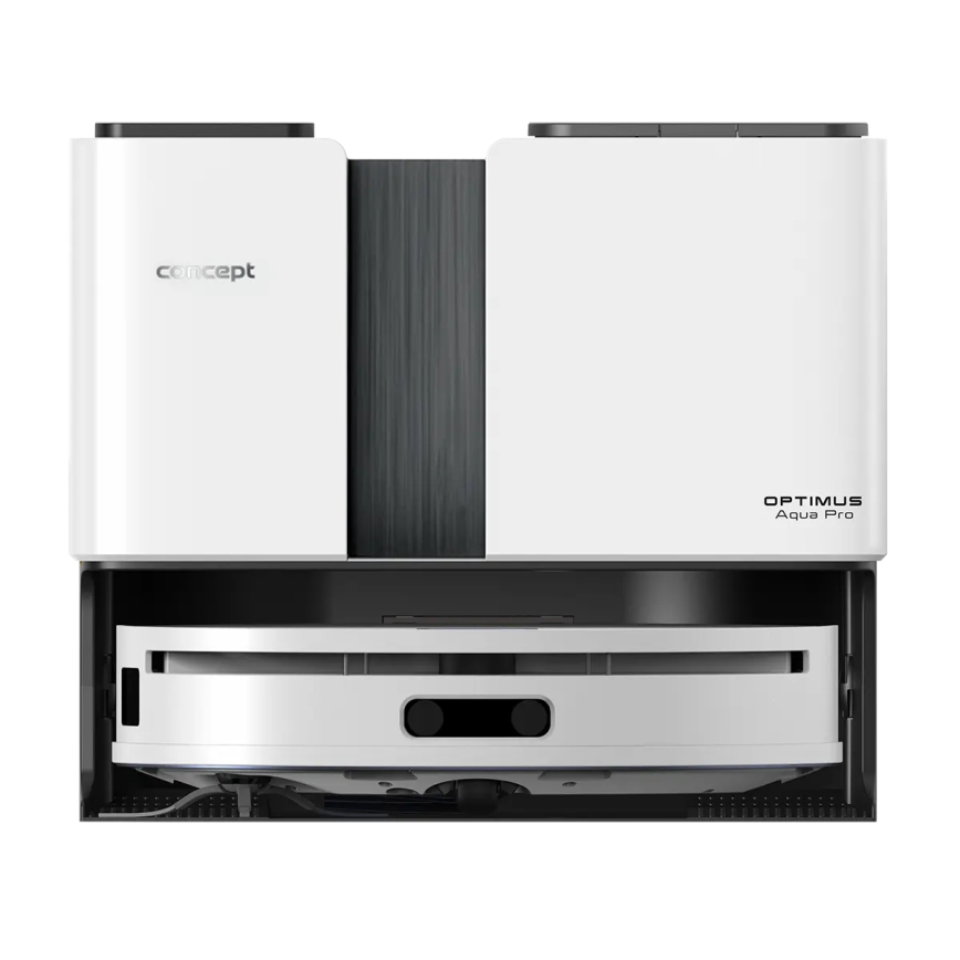 Concept VR4050 - Smart 2-i-1 robotstøvsuger med moppe OPTIMUS AQUA PRO LASER 3D, 600 W/230 V, 5200 mAh, Wi-Fi, hvid