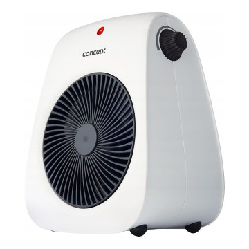 Concept vt7040 - Ventilator med varmeelement 1000/2000W/230V hvid