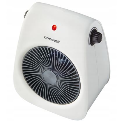 Concept vt7040 - Ventilator med varmeelement 1000/2000W/230V hvid