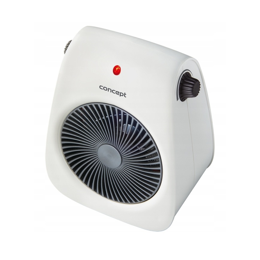 Concept vt7040 - Ventilator med varmeelement 1000/2000W/230V hvid