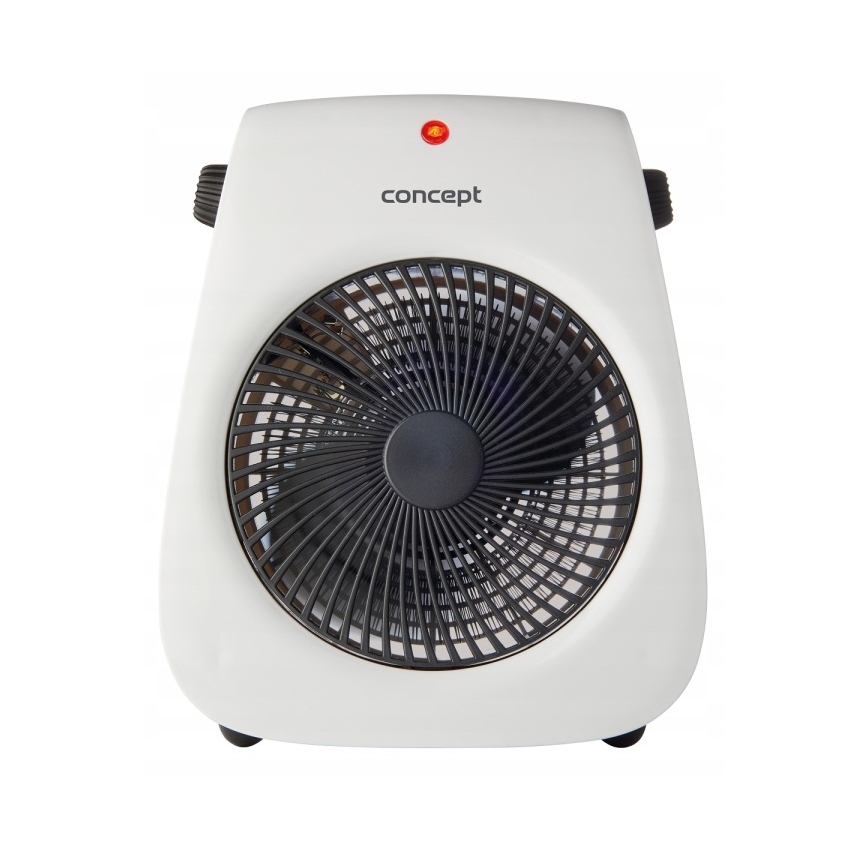 Concept vt7040 - Ventilator med varmeelement 1000/2000W/230V hvid