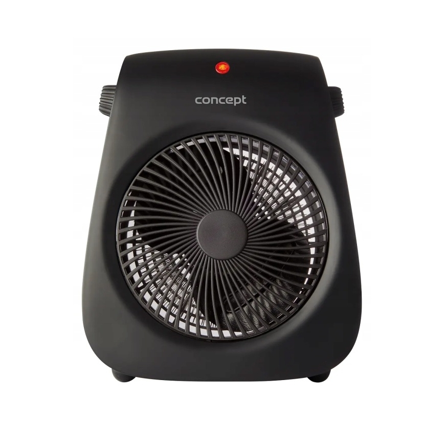 Concept vt7041 - Ventilator med varmelegeme 1000/2000 W/230 V, sort