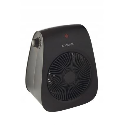 Concept vt7041 - Ventilator med varmelegeme 1000/2000 W/230 V, sort