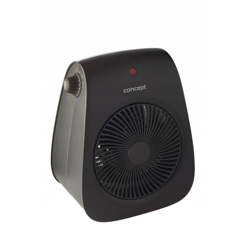 Concept vt7041 - Ventilator med varmelegeme 1000/2000 W/230 V, sort