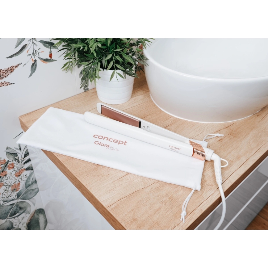 Concept VZ2110 - Glattejern GLAM STYLE 48W/230V hvid/rosaguld