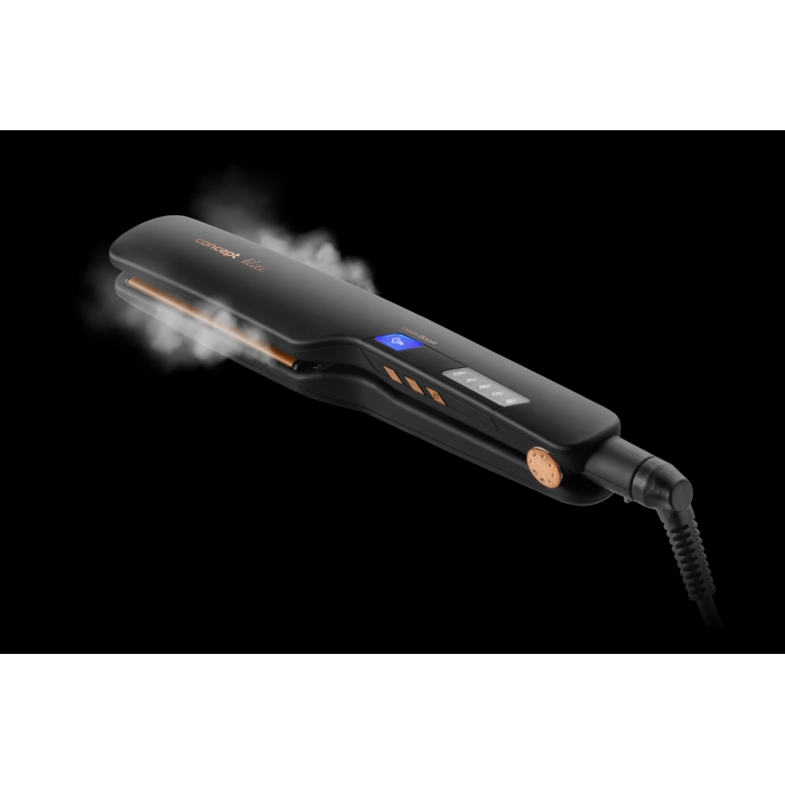 Concept VZ6010 - Glattejern m. dampteknologi og LCD-skærm ELITE STEAM BOOST 54W/230V sort