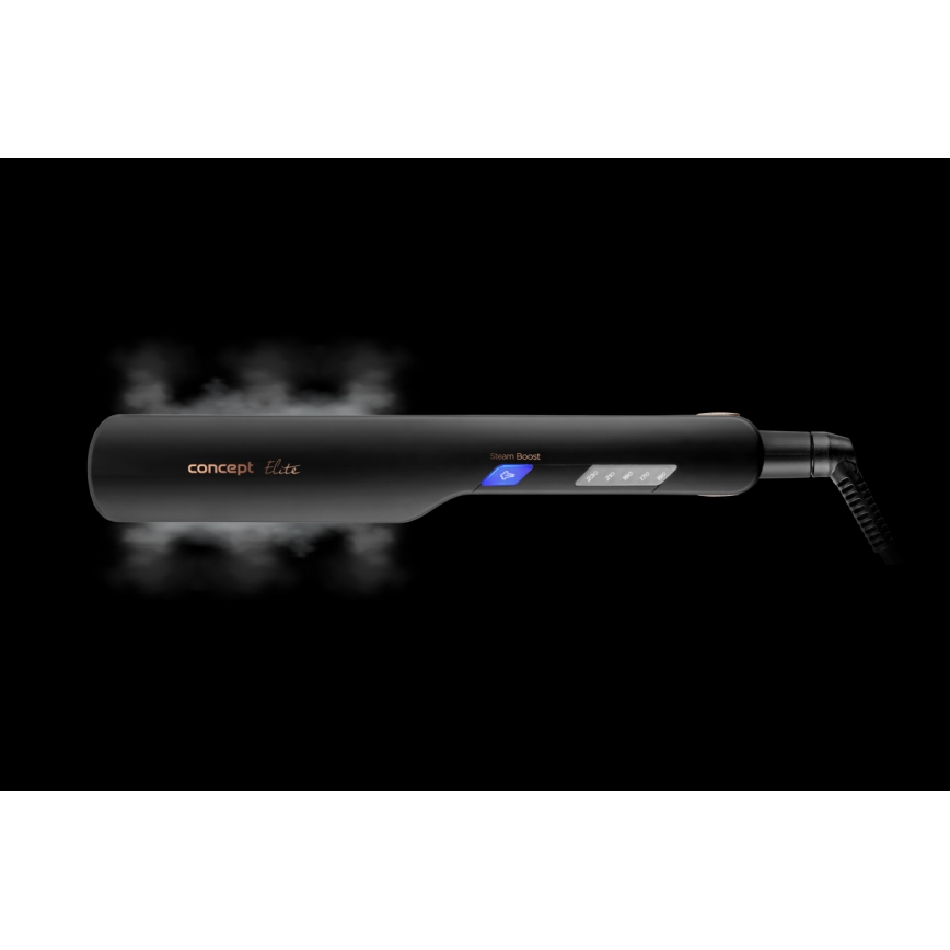 Concept VZ6010 - Glattejern m. dampteknologi og LCD-skærm ELITE STEAM BOOST 54W/230V sort