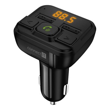 CONNECT IT CCC-8600-BK - FM-sender til bil m. håndfri funktion sort