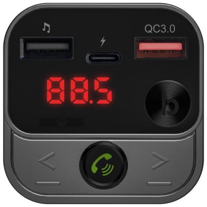 CONNECT IT CCC-8900-AN - FM-sender til bil m. håndfri funktion sort/sølvfarvet