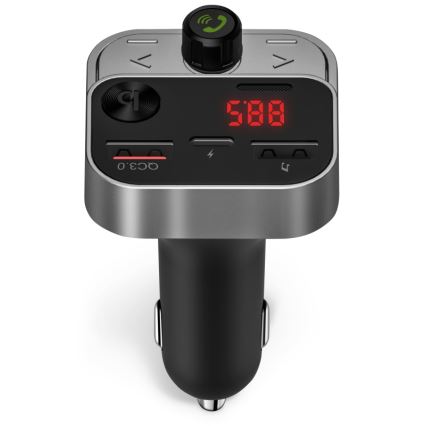 CONNECT IT CCC-8900-AN - FM-sender til bil med håndfri funktion sort/sølv