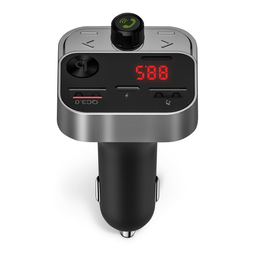 CONNECT IT CCC-8900-AN - FM-sender til bil med håndfri funktion sort/sølv