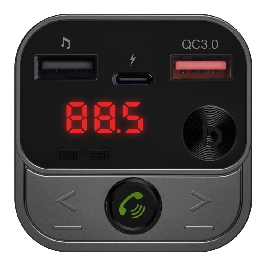 CONNECT IT CCC-8900-AN - FM-sender til bil med håndfri funktion sort/sølv