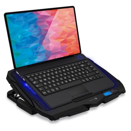 CONNECT IT CCP-2200-BK - Kølemåtte til laptop 4x ventilator 2xUSB sort//blå