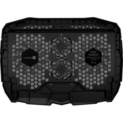 CONNECT IT CCP-2200-BK - Kølemåtte til laptop 4x ventilator 2xUSB sort//blå