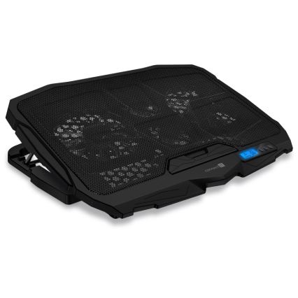CONNECT IT CCP-2200-BK - Kølemåtte til laptop 4x ventilator 2xUSB sort//blå