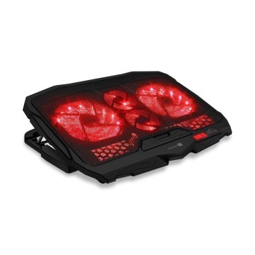CONNECT IT CCP-2200-RD - Kølemåtte til laptop 4x ventilator 2xUSB sort/rød
