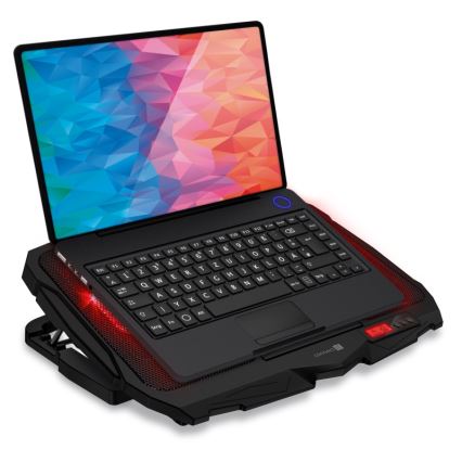 CONNECT IT CCP-2200-RD - Kølemåtte til laptop 4x ventilator 2xUSB sort/rød