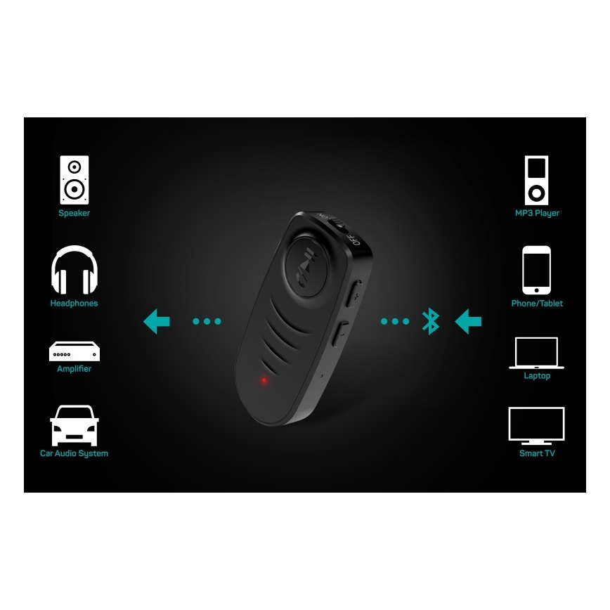 CONNECT IT CFF-4050-BK - Bluetooth audiomodtager AUX 110 mAh