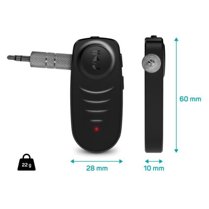 CONNECT IT CFF-4050-BK - Bluetooth audiomodtager AUX 110 mAh