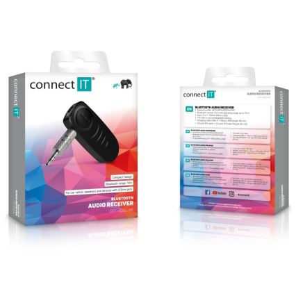 CONNECT IT CFF-4050-BK - Bluetooth audiomodtager AUX 110 mAh