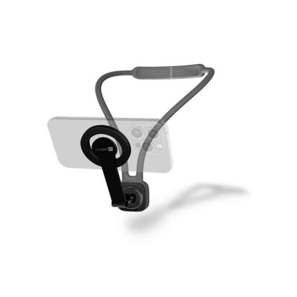 CONNECT IT CFF-6020-GY - Fleksibel magnetisk MagSafe-telefonholder til halsen