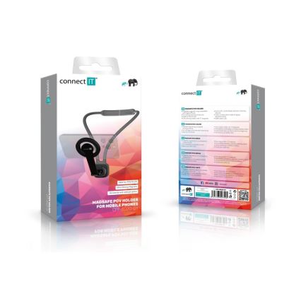 CONNECT IT CFF-6020-GY - Fleksibel magnetisk MagSafe-telefonholder til halsen