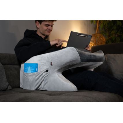 CONNECT IT CFH-1020-GY - Anatomisk pude til læsning og arbejde ErgoWork grå/hvid