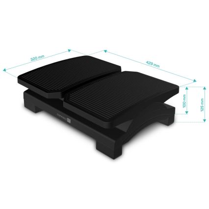 CONNECT IT CFH-4100-BK - Justerbar fodstøtte sort