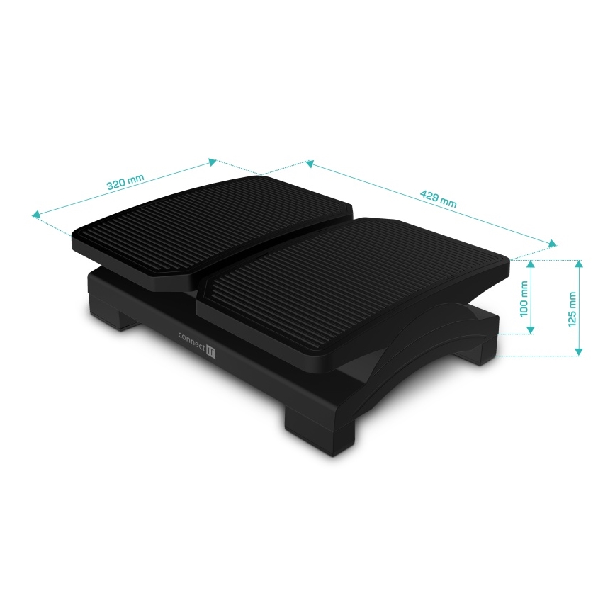 CONNECT IT CFH-4100-BK - Justerbar fodstøtte sort
