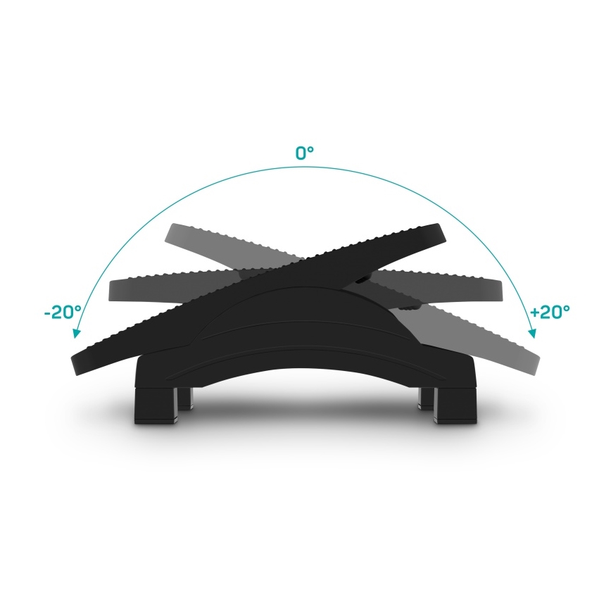 CONNECT IT CFH-4105-BK - Justerbar sort fodstøtte