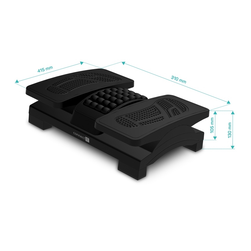 CONNECT IT CFH-4105-BK - Justerbar sort fodstøtte