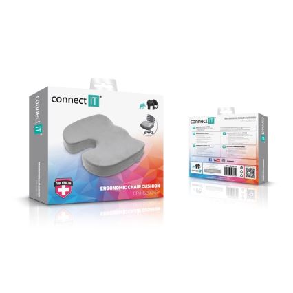CONNECT IT CFH-5290-GY - Ergonomisk stolehynde grå