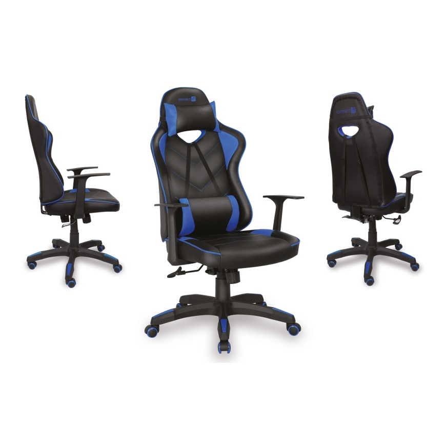 CONNECT IT CGC-0700-BL - Gaming-stol LeMans Pro sort/blå