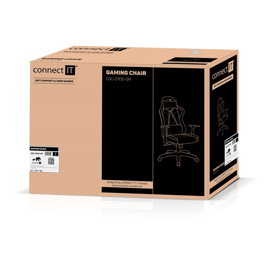 CONNECT IT CGC-0700-GR - Gaming-stol LeMans Pro sort/grøn