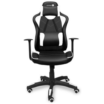 CONNECT IT CGC-0700-WH - Gaming-stol LeMans Pro sort/hvid