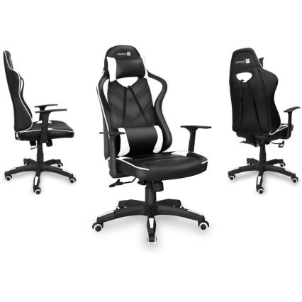 CONNECT IT CGC-0700-WH - Gamingstol LeMans Pro sort/hvid
