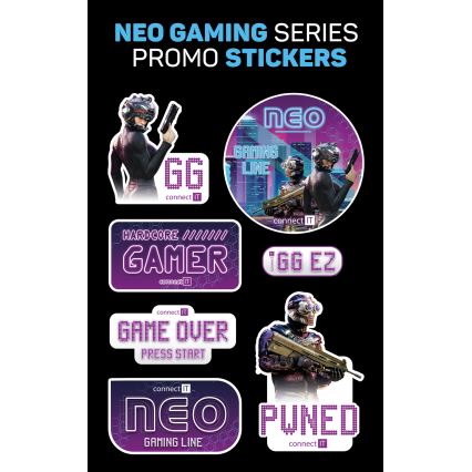 CONNECT IT CHP-3595-WH - LED RGB Gaming-høretelefoner m. kabel med mikrofon hvid/sort