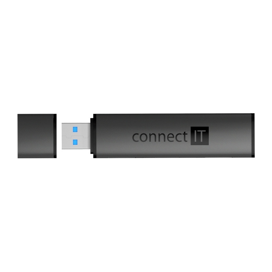 CONNECT IT CHU-4060-AN - USB-A hub m. hukommelseskortlæser 4-i-1