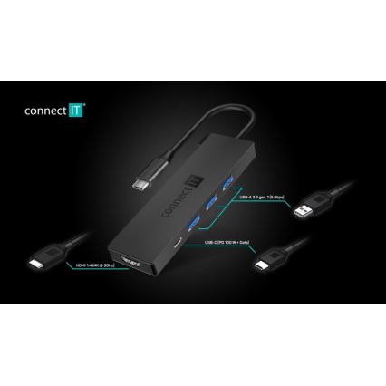 CONNECT IT CHU-8010-AN - USB-C hub 5-i-1