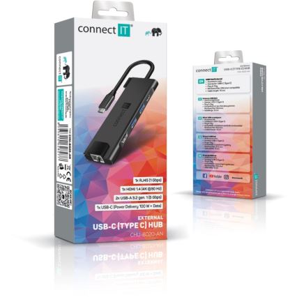 CONNECT IT CHU-8020-AN - USB-C hub 5-i-1