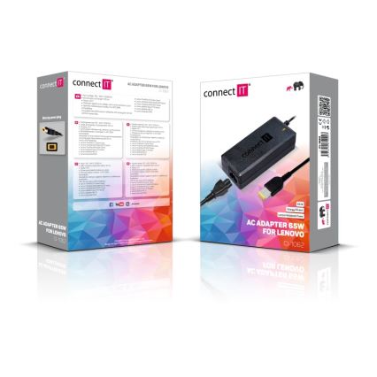 CONNECT IT CI-1062 - Strømadapter til Lenovo laptops 65W