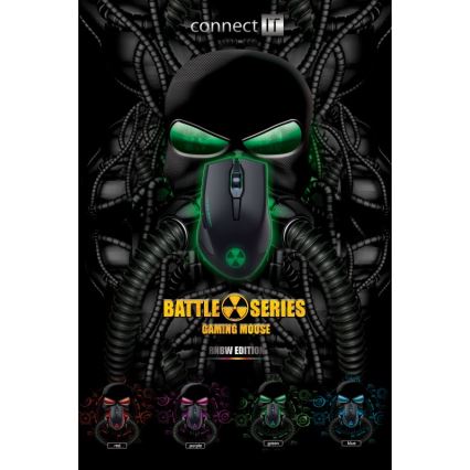 CONNECT IT CI-1128 - LED Gaming-mus m. ledning 1000/1200/1600/3200 DPI sort