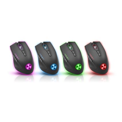 CONNECT IT CI-1128 - LED Gaming-mus m. ledning 1000/1200/1600/3200 DPI sort
