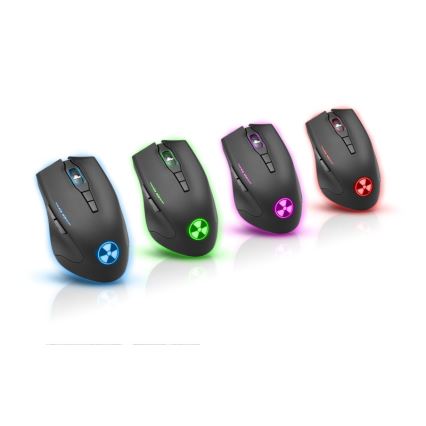 CONNECT IT CI-1128 - LED Gaming-mus m. ledning 1000/1200/1600/3200 DPI sort