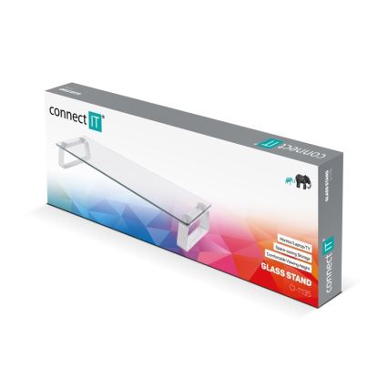CONNECT IT CI-1135 - Multifunktionel glasbase transparent/hvid