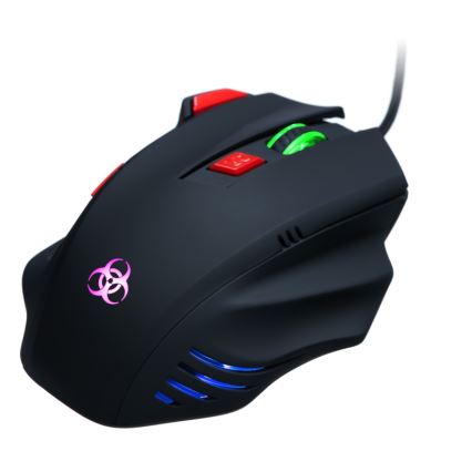 CONNECT IT CI-191 - LED Gaming-mus m. ledning 800/1600/2400/3200 DPI sort